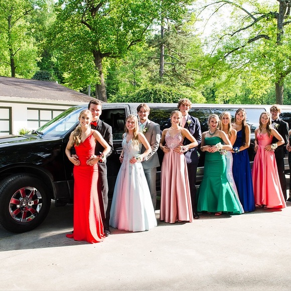 XSCAPE dress, David’s Bridal. Very form fitting around waist, ball gown style. - Picture 6 of 8